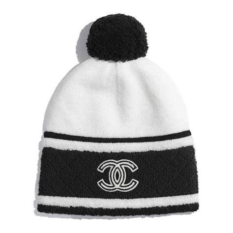 black and white chanel beanie|Chanel hats for sale.